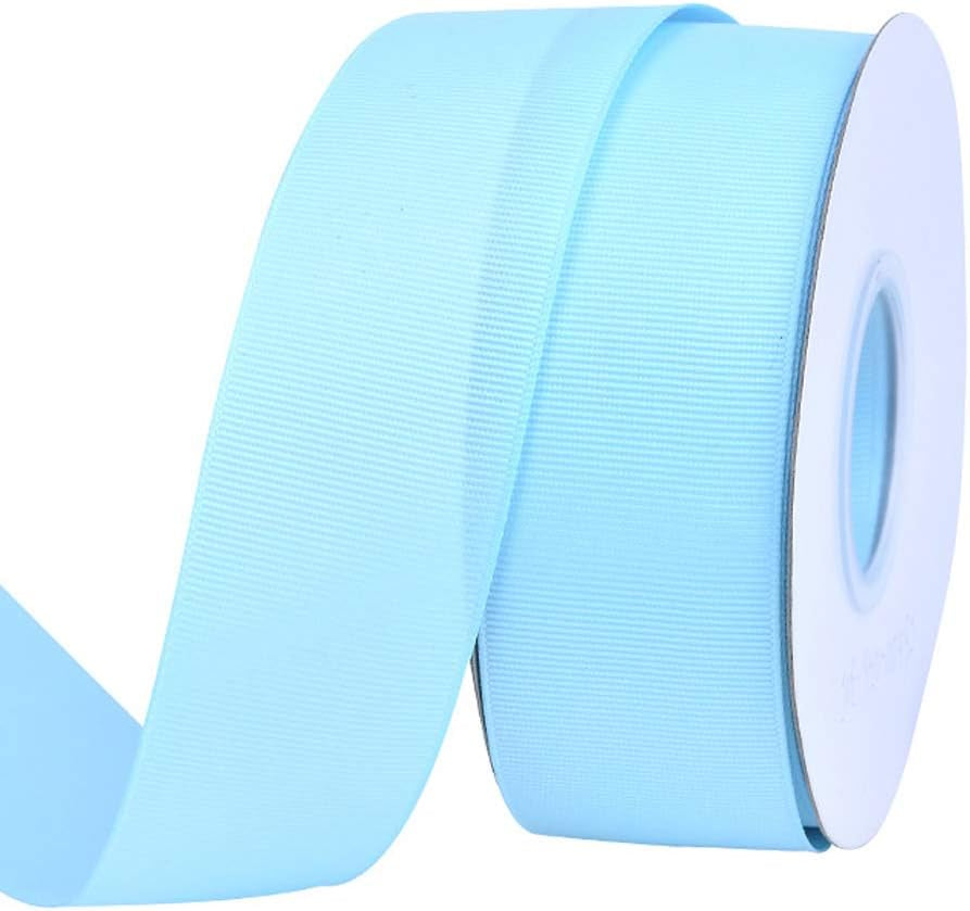 1 1/2 Inch Light Blue Grosgrain Ribbon 25 Yards per Roll for Crafts Bow Maker Wreaths Gift Wrapping Baby Hair Accessories Wedding