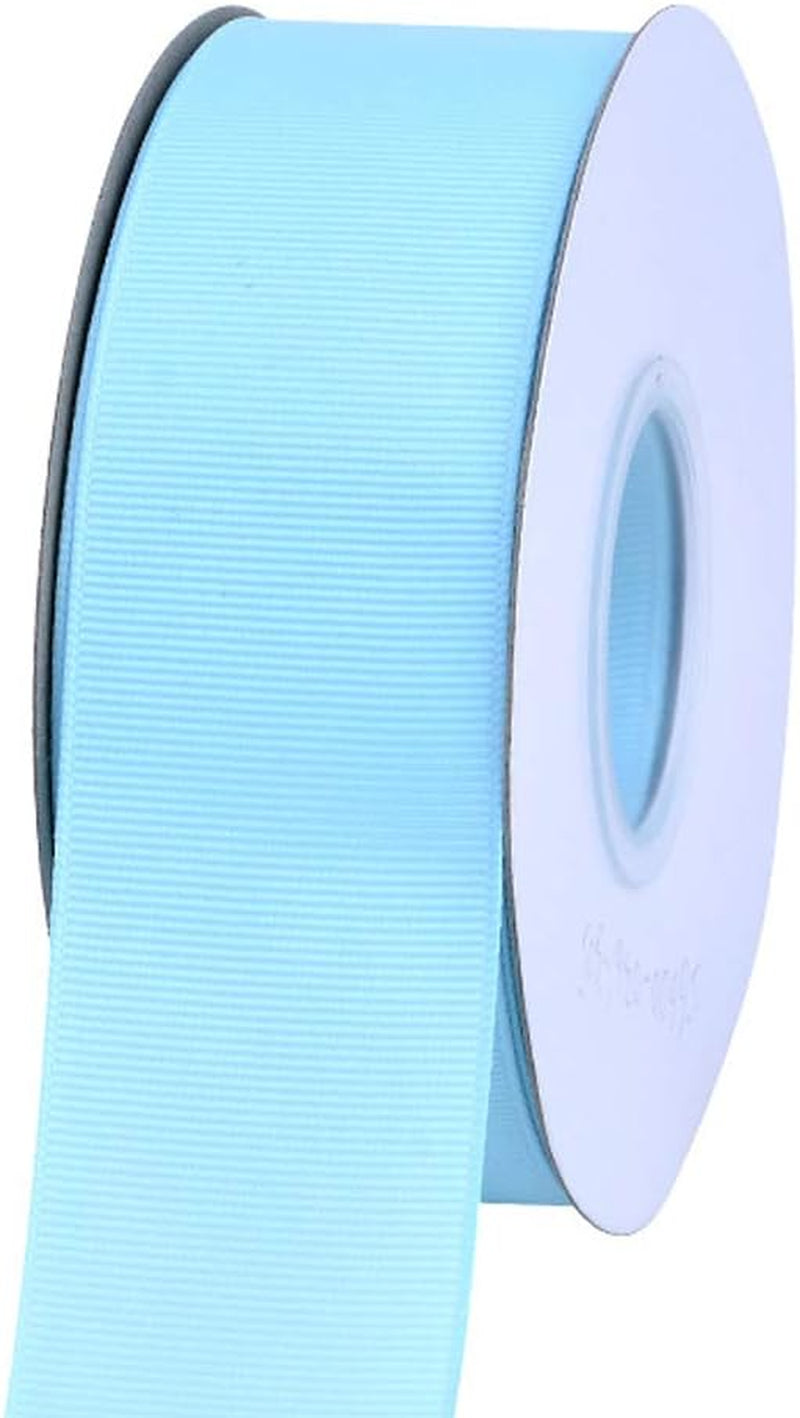 1 1/2 Inch Light Blue Grosgrain Ribbon 25 Yards per Roll for Crafts Bow Maker Wreaths Gift Wrapping Baby Hair Accessories Wedding